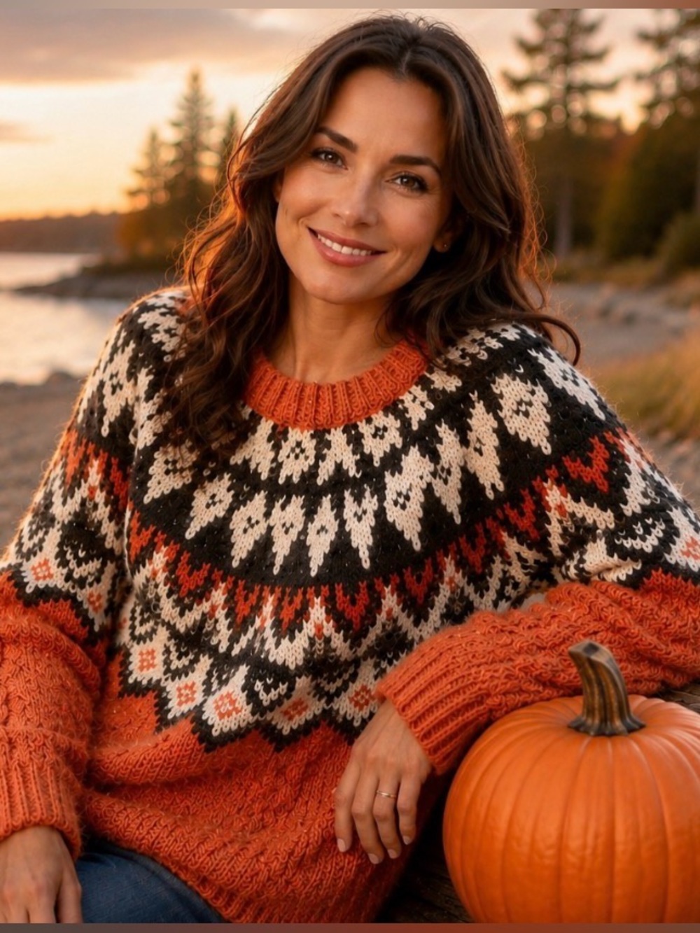 Women's fall fair Isle Knit Sweater Small.